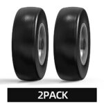 Lawn Mower Tire on Wheel 11×4.00-5″ Flat Free, 3/4″ or 5/8″ Bushing, 3.4″ -4″ -4.5″ -5″ Centered Hub, Universal Fit Smooth Tread Tire for Zero Turn Lawn Mowers (2)