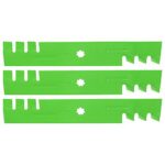 8TEN LawnRAZOR Mower Blade Set for John Deere 145 155C 48 Inch Deck GY20852 AM141035 GX21784 GY20852 (Toothed Mulching)