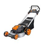 WORX WG774 Intellicut 56V Cordless 20″ Lawn Mower with Mulching Capabilities, Orange and Black