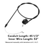 IDEASURE Engine Zone Control Cable Fit for Craftsman Lawnmower – Throttle Cable Fits Poulan Pro Husqvarna Weed Eater Husky Yard Murray Roper Push Mower, Replace 532183281