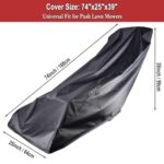 Push Lawn Mower Cover-Heavy Duty 600D Waterproof Push Mower Cover,Walk Behind Lawnmower Cover Waterproof Outdoor-Lawn Care Accessories,Full Water,UV Protection,Fit with Drawstring, Black