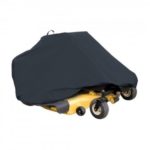 Classic Accessories 73997 Zero Turn Riding Lawn Mower Cover, Black, Up to 50″ Decks