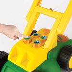TOMY John Deere Sit-N-Scoot Tractor Toy, Green, One Size & John Deere Electronic Lawn Mower, Toy for Kids
