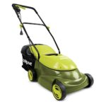 Sun Joe MJ401E 4-Inch 13-Amp Electric Lawn Mower w/Collapsible Handle for Storage, 3-Position Height Control, 10.6-Gallon Bag, Green
