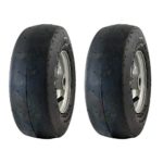 MARASTAR 20402-2pk 11×4.00-5 Smooth Universal Mower Tire Assembly 20402, Black