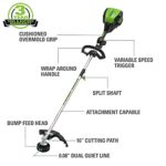 Greenworks PRO 16-Inch 80V Cordless String Trimmer (Attachment Capable), Battery Not Included GST80320