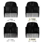 CR8GR8 4 Pack Professional Guide Comb Fit for Manscaped The Lawn Mower 4.0 Groin Hair Trimmer, 8 Cutting Lengths from 1/8″-1/2″ Inch Fit Cutting Guider for Manscaped 4.0
