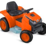 NB Realistic,Fun,Exciting,Safe to Ride Mow & Go Lawn Mower, 6-Volt Ride-On Toy for Kids,Ages 18 – 30 Months,Orange,Wonderful Gift Idea