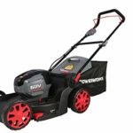 POWERWORKS 60V 17″ Brushless Lawn Mower, 4Ah Battery and Charger Included MO60L414PW, Black&Red