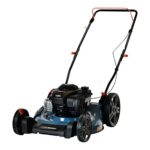 SENIX Gas Lawn Mower, 21-Inch, 125 cc 4-Cycle Briggs & Stratton Engine, 2-in-1 Push Lawnmower, 6-Position Height Adjustment with 11-Inch Rear Wheels, LSPG-M4, Blue