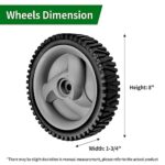 194231X460 Front Wheels Fit for Craftsman Mower -583719501 Drive Wheels Tires Fit for Craftsman & HU Self Propelled Lawn Mower Tractor, Replace 532402657, 2 Pack