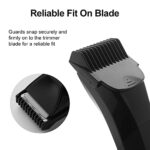 2 Pack Clipper Guards Combs for Manscaped The Lawn Mower 4.0 Groin Hair Trimmer, Adjustable 1/8-1/2 inch Cutting Guides Replacement Compatible with Manscaped 4.0 Only, Black Coded