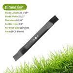 OTDSPARES 331737B Mulching Blade for 21″ Cut Replaces Craftsman/AYP/Poulan Mowers 175064 189028 176135 159267 406706 406712 532406712,2 Pack