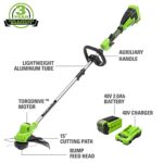 Greenworks 40V 15-Inch Torqdrive String Trimmer, 2Ah USB Battery and Charger Included