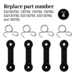 Bagger Latches for Crafts Mower – Rubber Latch Straps for Crafts hu sqvarna Poulan Pro Bagger, 532160793 Latch Hooks for Bagger Chute on Crafts HU Poulan Pro Riding Lawn Mower Tractor