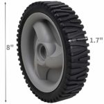 Iococee 583719501 194231X460 401274X460 532402567 532402657 181469 180658 Lawn Mower Wheels Set for Sears Husqvarna Craftsman poulan Roper Front Drive Wheels Grey, 2 Pack