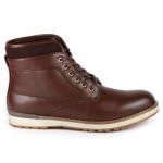 Metrocharm MC303 Men’s High Top Lace Up Fashion Sneaker Boot (10.5, Brown)