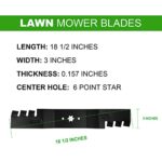 ILONPA Toothed Mulching Mower Blade for Cub Cadet RZT S54 742-0677 942-0677 942-0677-X Toro 112-0931 54″ Deck