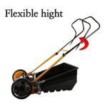 HNC 16 inch Manual Reel Lawn Mower with Grass Catcher, 5 Blade