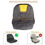 Riding Lawn Mower Seat Covers, Universal Oxford Waterproof Tractor Seat Cover with Storage Bag Compatible with Husq-varna?Crafts-man?Cub Ca-det ?Grey Medium )