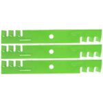 8TEN LawnRAZOR Mower Blade Set for John Deere 325 335 2254 Scotts 54 inch Deck GY20569 M113518 M115496 (Toothed Mulching)