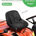 PACETAP Riding Lawn Mower Seat Waterproof Cover, Durable Universal Tractor Outdoor Seat Cover Fits Kubota, for Cub Cadet, for Kubota, for Mahindra, for Husqvarna (Medium)