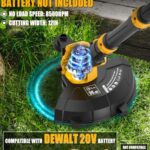 Houselife Cordless String Trimmer Compatible with Dewalt 20V Max Battery 3 in1 Weed Wacker with Auto Line Feed, 12″ Electric Weed Eater/Edger Trimmer/Mower, String Trimmers for Lawn Garden(Tool Only)