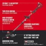 CRAFTSMAN V20 WEEDWACKER Cordless String Trimmer with Quickwind, 13-Inch (CMCST920D2)