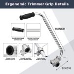 Ergonomic Trimmer Grip, String Trimmers Handle, Weed Eater Handle Extension with Bracket Clamp, Lawn Trimmer Handle Grip for Lawn Care, Landscaping, Yard Trimming Edging, Aluminum