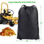 Leaf Bag for Lawn Tractor, Durable 54 Cubic Feet 120 inch Opening Garden Lawn Mower Leaf Bags for Fast Garden Leaf Cleaning, Universal Fit Leaf Bag for Riding Lawn Mower (Upgrade)