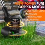 Electric Lawn Trimmerm,3-In-1electric Weed Eater& Lawn Tool with 3 Types Blades,Edger Lawn Tool Cordless for Lawn, Yard, Garden, Bush Trimming & Pruning.Can Be Rotated 90° Weed Eater
