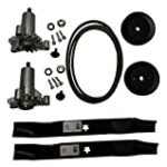 Mr mower parts deck rebuild kit for craftsman poulan Husqvarna included 2 heavy duty spindles 130794, 2 mulcher blades 134149, 2 pulleys 173436, deck belt 144959 95″