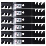 6PK Mulching Lawn Mower Blades for John Deere GT GT225 GT235 GT235E GX GX255 GX325 GX335 GX345 GX355 LT166 LT170 LT180 LT190 LX LX255 LX266 LX277 LX277AWS LX279 LX280 LX280AWS LX288 LX289 SST18