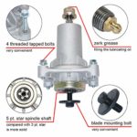 CheeMuii Deck Blade Spindle Assembly for Husqvarna 532187292,587125401 587820301532192870 532187292 532187281 539112057 54-Inch Riding Lawn Mower Deck with Bolt Tapped and Zerk Fitting