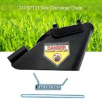 EMPTYZ 731-07131 Side Discharge Chute with 987-02516A Hinged Mulch Plug Compatible with MTD Lawn Mower 987-02516A, 987-02516, 98702516A, 98702516 with Pin and Spring 731-7131, 731-07131