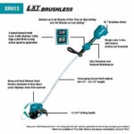 Makita XRU13Z 18V LXT® Lithium-Ion Brushless Cordless Curved Shaft String Trimmer, Tool Only