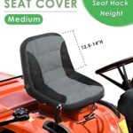 PACETAP Riding Lawn Mower Seat Cover with Waterproof Cover, Durable Polyester Universal Lawn Mower Seat Cover Compatible with John Deere, for Craftsman, for Cub Cadet, for Kubota (Splicing,Medium)