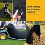 SurmountWay Lawn Tractor Leaf Bag-54 Cubic Foot Standard Leaf Bag, 420D Tear Resistant Oxford Fabric Leaf Bag for Opening Garden Lawn Mower Leaf Bags for Fast Leaf Cleaning(Black)