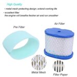HEYZLASS 2Pack 697029 Oval Air Filter, Compatible with Briggs Stratton 4207 5059 498596S OEM Air Cleaner, Lawn Mower Extend Life Series Air Filter and More, Plus 273356S Pre Filter