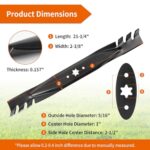 budrash 942-04308-X Mower Blades Fit for Cub Cad et Troy Bilt MTD Craftsman 42″ Deck, 742-0616A Gator Mulching Blades Fit for 42″ Riding Tractor Zero Turn Mower, 2 Pack