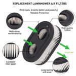 593260 Air Filter Lawn Mower Air Filter,Air Cleaner Cartridge Filter, for 4247 5432 5432k 09P00 09P702 550E 500EX 550EX 625 575EX Series Engine,Lawn Mower Replacement Parts (2Pcs)