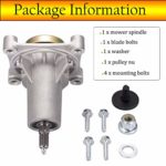Spindle Assembly for Craftsman/Husqvarna/Ariens/Poulan, Mandrel for Craftsman Husqvarna Ariens Poulan Tractor Mower Deck, Come with All the Mounting Hardware including Threaded Bolt and Grease Fitting