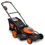 WEN 40439BT Lithium 16-Gallon Bag 40V Max Li-Ion 19-Inch Cordless 3-in-1 Lawn Mower (Tool Only), Black