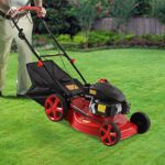 COFECO Gas Lawn Mower, 4-Stroke 3-in-1 w/Bag Self-Propelled Gas Powered Lawn Mower, 20-inch 173CC 6.0HP Gas Mower, 8 Adjustable Heights for Small to Medium Sized Yards