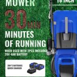 WILD BADGER POWER 40V Brushless Lawn Mower 16″ Cordless, 5 Cutting Height Adjustments, Quickly Folding Within 5’s, 2 Pcs 4.0AH Battery and Charger Included