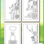 Lawn Tools And Lawnmower Coloring Book For Kids: Mower Gear, Landscaping Vehicles, Mowing Equipment