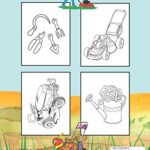 lawn tools and lawn mower coloring book for kids: Beautiful lawn and garden tools coloring book for Children | 50 cute and large motifs of Landscaping … Coloring Pages for Boys and Girls…