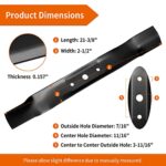 GX20249 Mower Blade Fit for John Dee re 42″ Lawn Mower, GY20567 High Lift Blades Fit for John Dee re L110 L118 L100 L111 Scotts L1742 Sabre 1642HS 42″ Deck Tractor, Replace for GX20433, 2 Pack