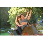 Easy A (2010) 8×10 Photo Emma Stone w/Penn Badgley on Riding Lawnmower kn