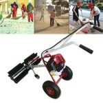 DNYSYSJ Handheld Sweeper Broom, 43CC 1.7hp 2-Stroke Gas Power Walk Behind Sweeper Lawn Mowers, Cleaning Brush Machine for Park Garden Grassland Turf Grass Gravel Cleaning (Style 1)